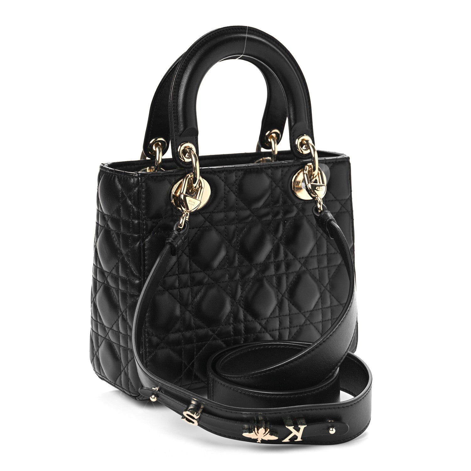Christian Dior Lambskin Cannage Small My ABCDior Lady Dior Black 3 of 10