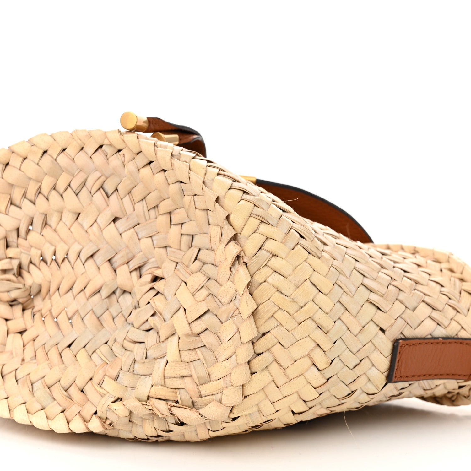 Chloe Raffia Calfskin Marcie Basket Tan 10 of 11