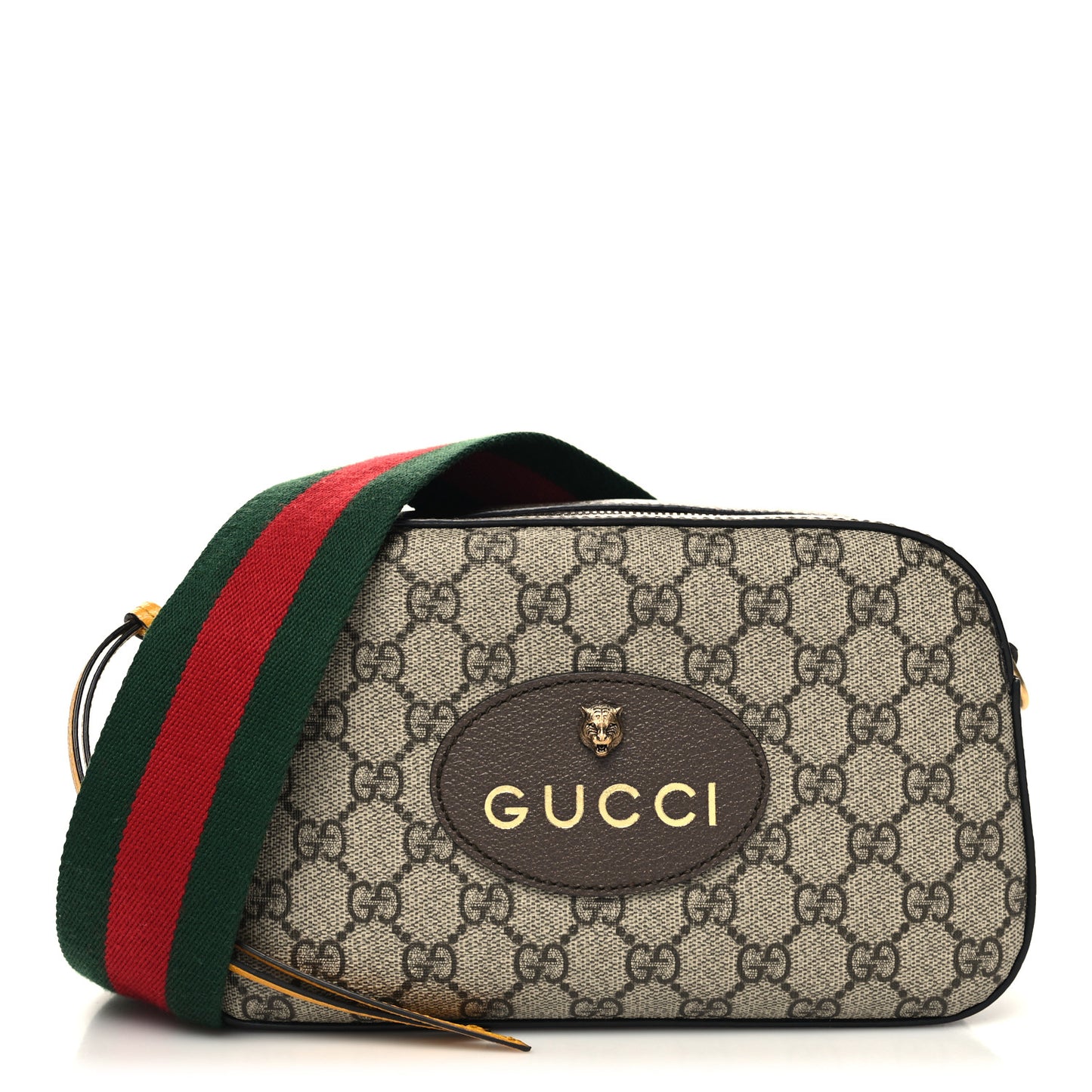 GG Supreme Monogram Web Neo Vintage Shoulder Bag Beige New Acero Crop