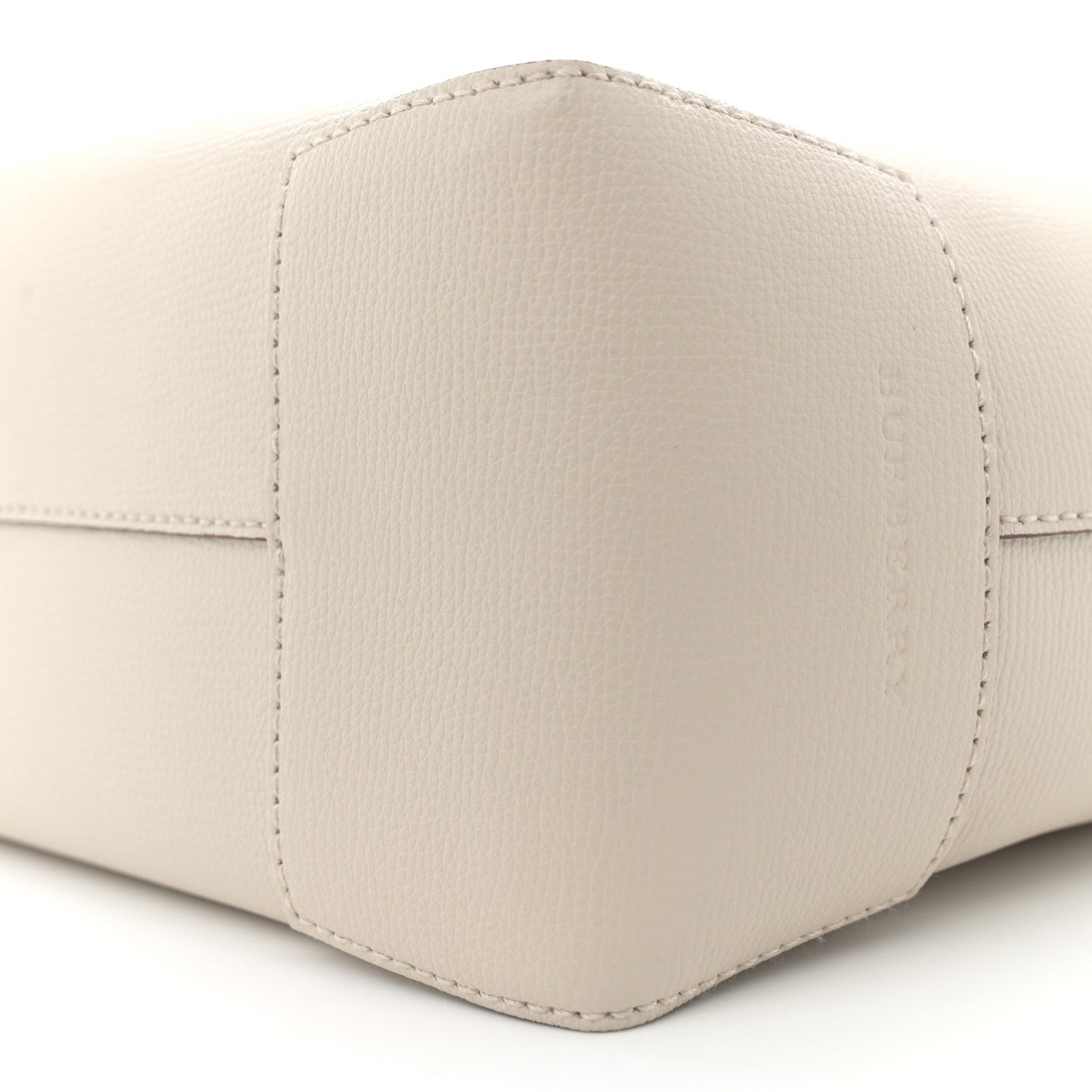 Calfskin Crest Embossed Small Tote Limestone