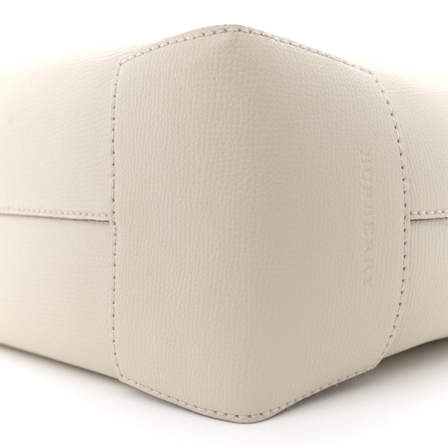 Burberry Calfskin Crest Embossed Small Tote Limestone 10 of 14