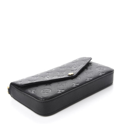 Louis Vuitton Empreinte Pochette Felicie Chain Wallet Black 4 of 15