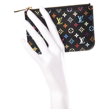 Louis Vuitton Monogram Multicolor Key Pouch Black Grenade 2 of 10