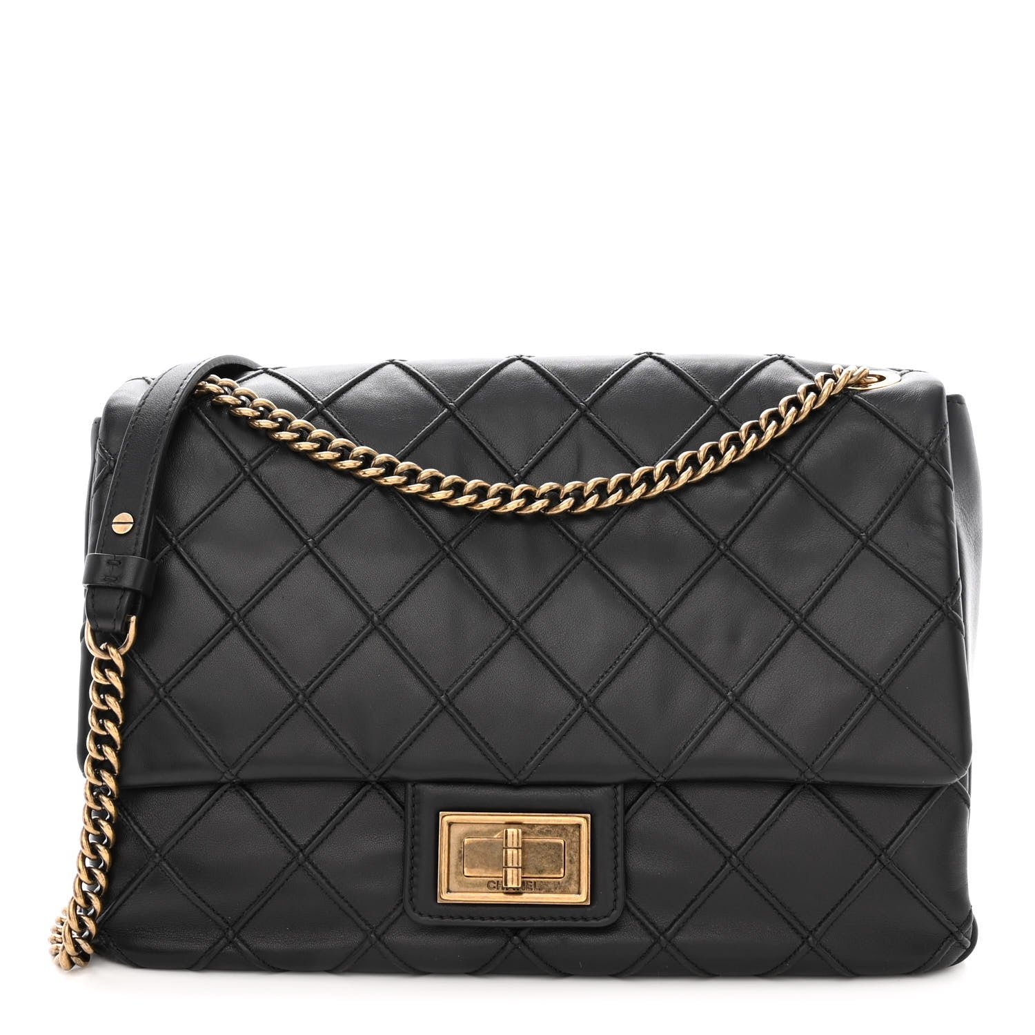 Chanel Calfskin Diamond Debossed Large Cosmos Flap Black 1 of 10