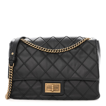 Chanel Calfskin Diamond Debossed Large Cosmos Flap Black 1 of 10