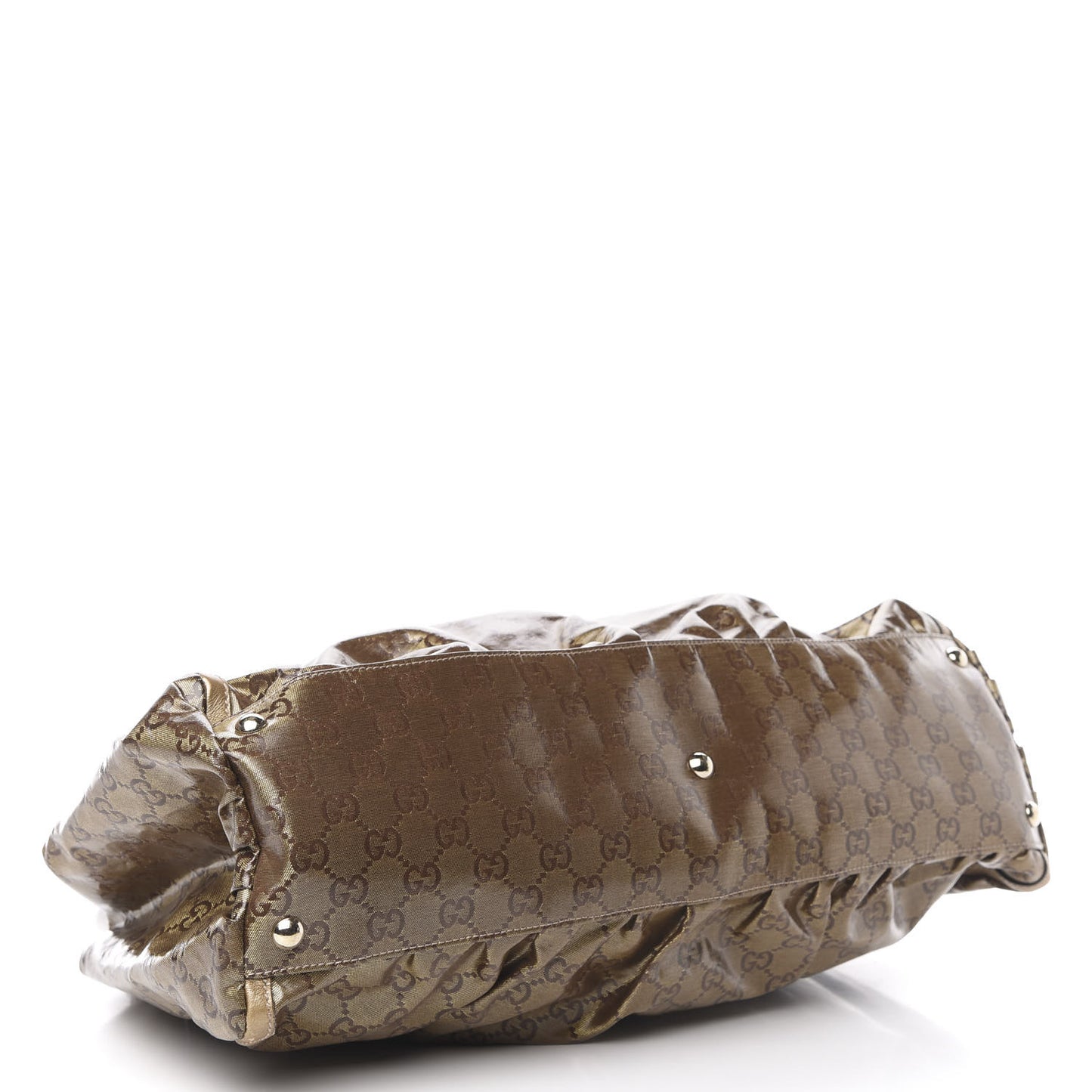 Crystal Monogram Large D Gold Hobo Gold