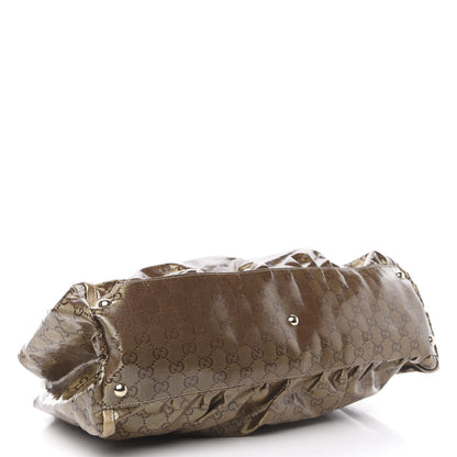 Gucci Crystal Monogram Large D Gold Hobo Gold 4 of 10
