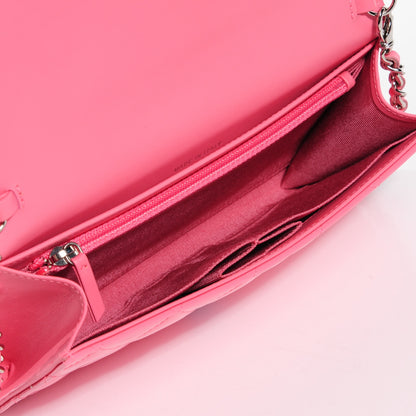 Chanel Patent Calfskin Quilted Clutch With Removable Chain Light Pink 5 of 10