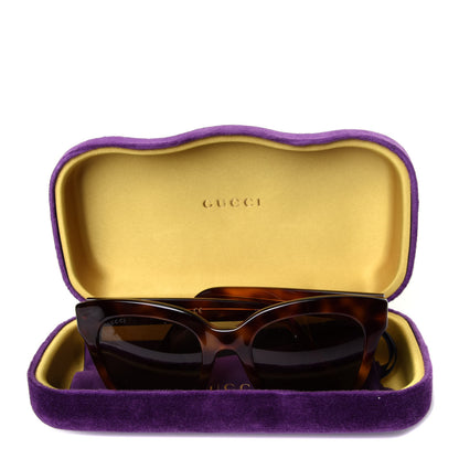 Gucci Acetate Square Frame Sunglasses GG0029S Tortoise 10 of 10