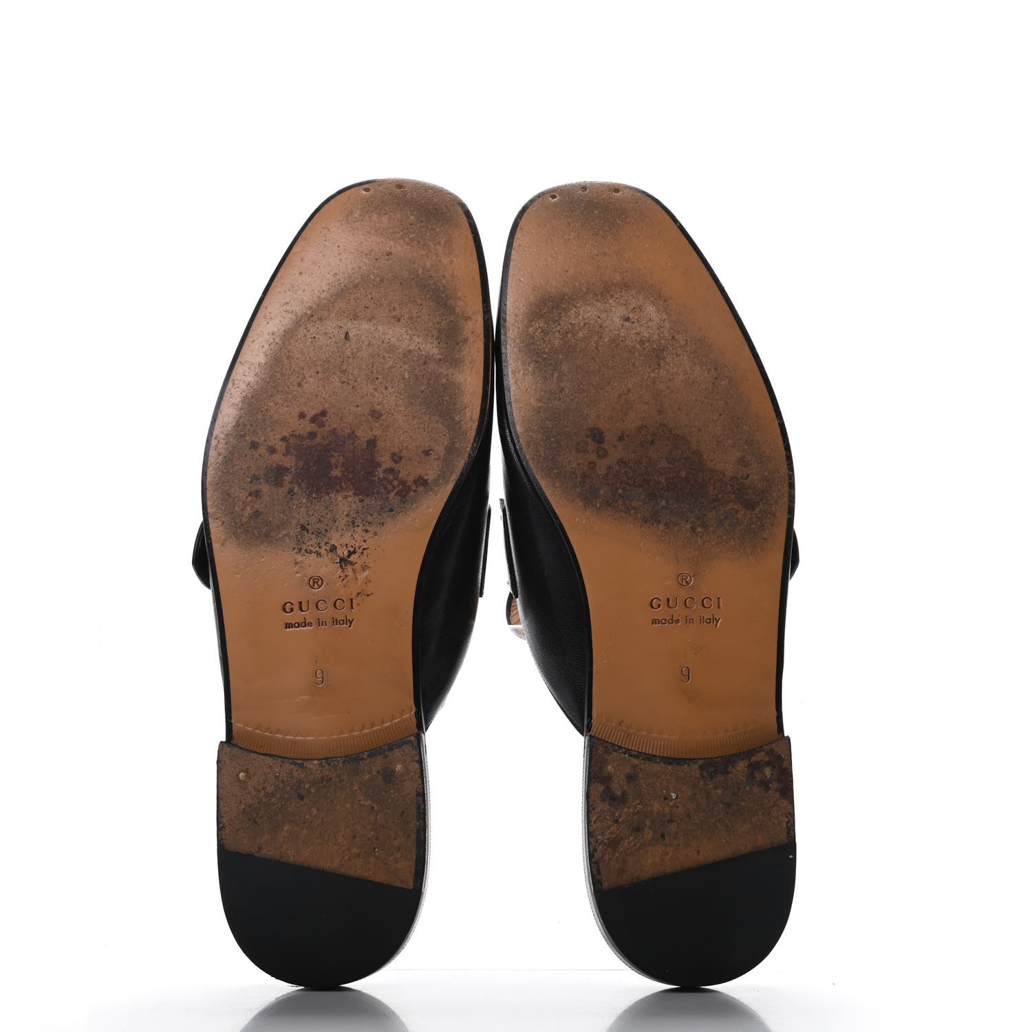 Gucci Goatskin Web GG Mens Princetown Slippers 9 Black 5 of 9