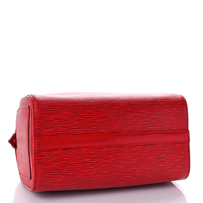 Louis Vuitton Epi Speedy 25 Castillan Red 3 of 15