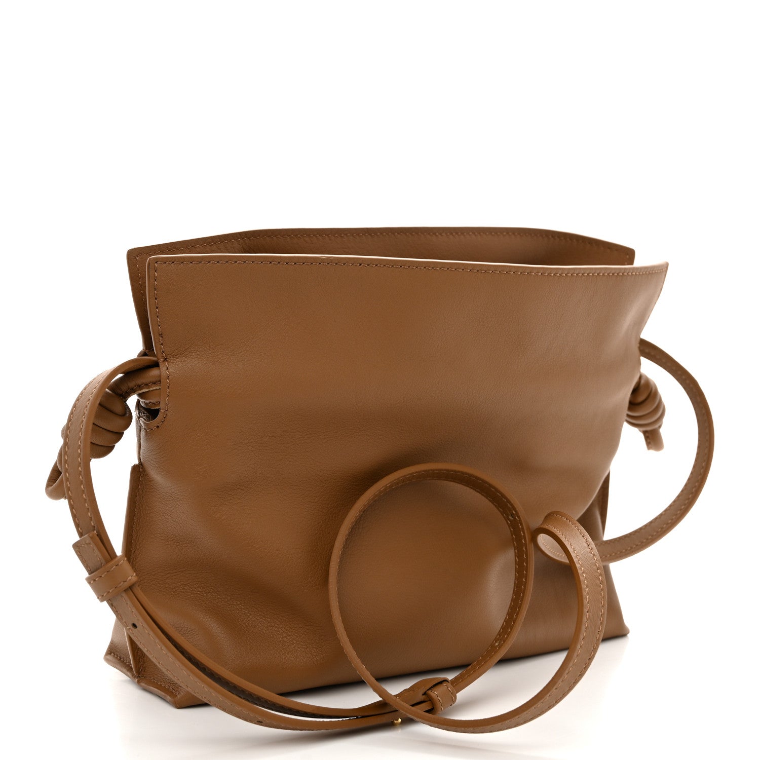 Loewe X SUNA FUJITA Nappa Flamenco Knot Clutch Brown 3 of 13