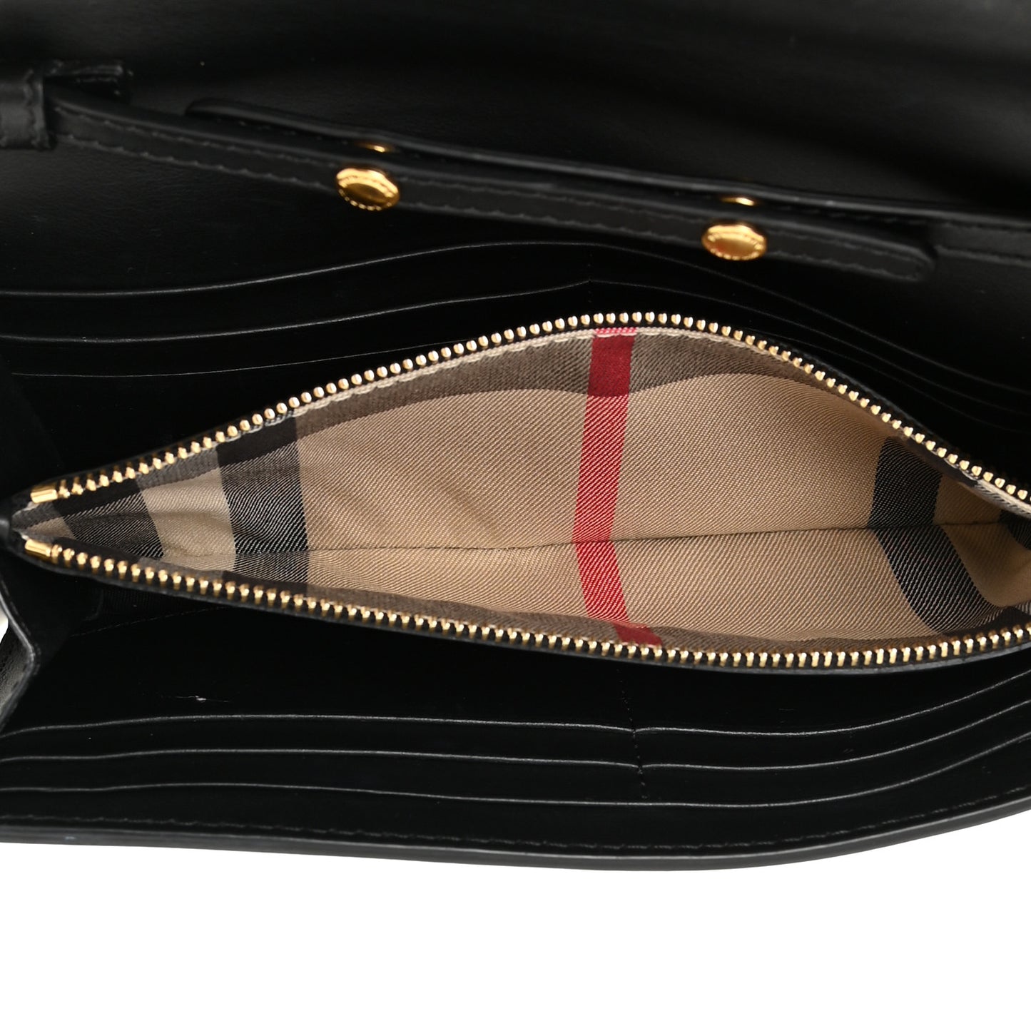 Grainy Calfskin Henley Wallet On Chain Black