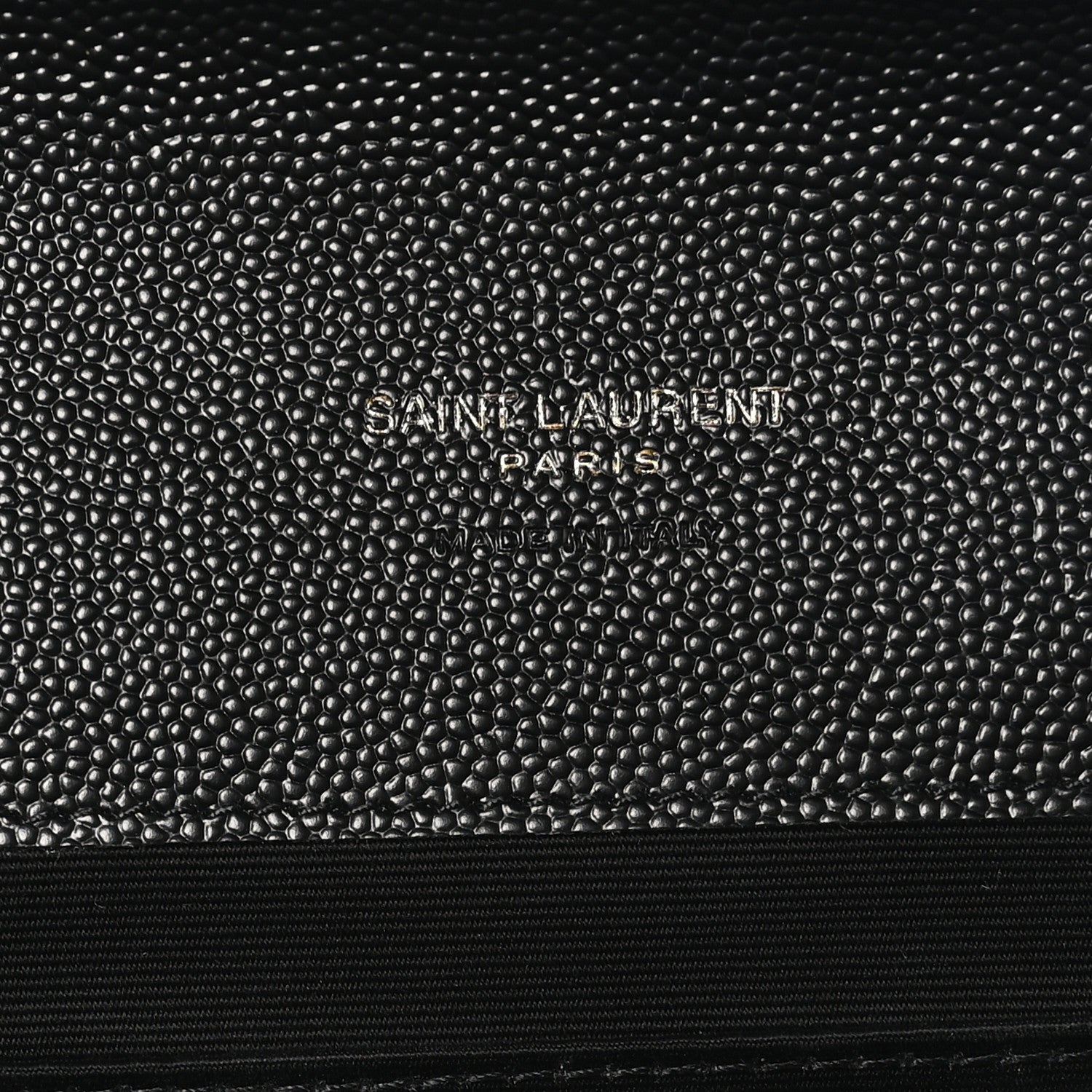 Saint Laurent Grain De Poudre Matelasse Chevron Monogram Envelope Clutch Black 6 of 8