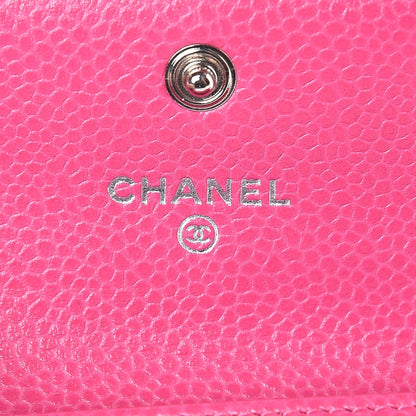 Chanel Caviar Quilted Flap Card Holder Pink 6 of 8
