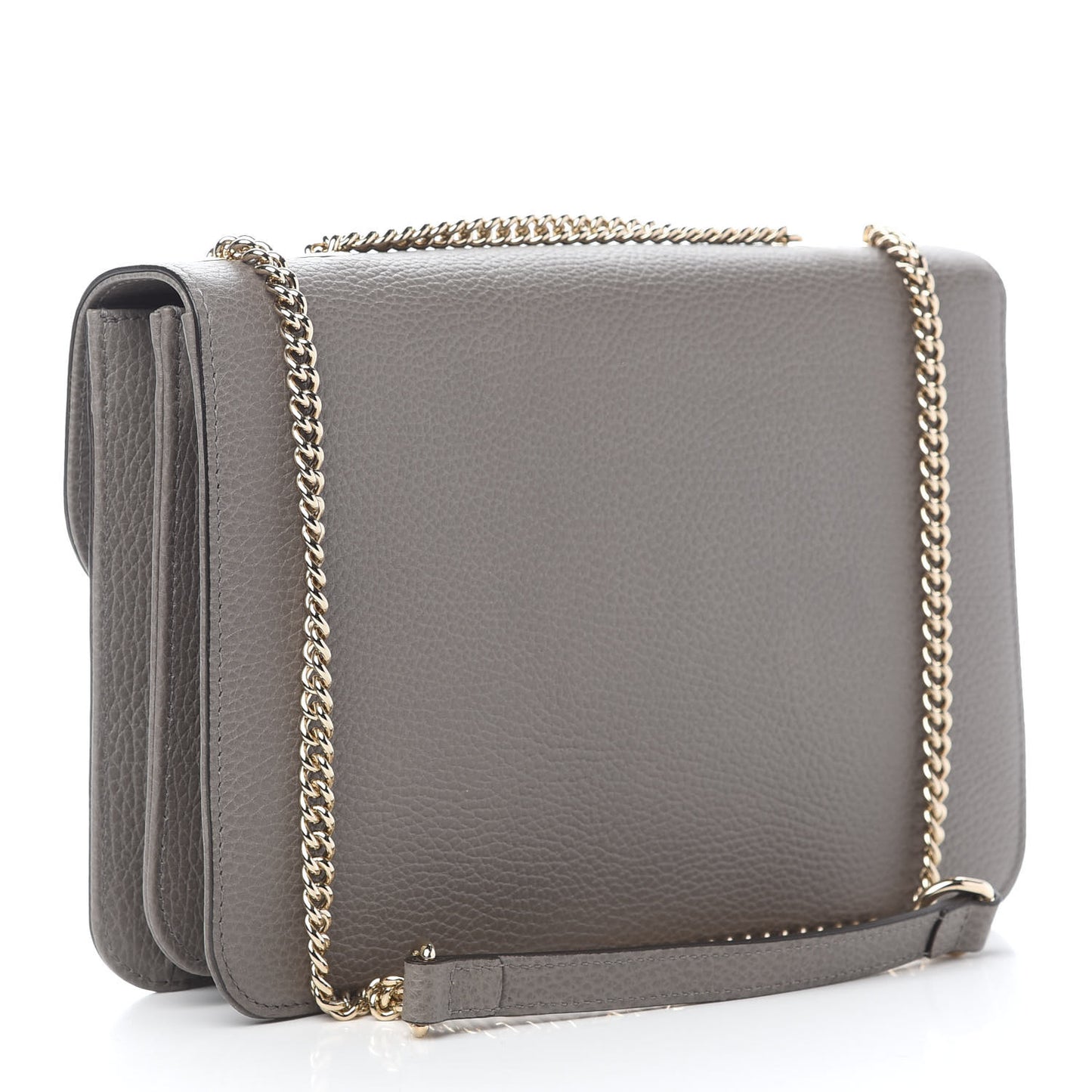 Dollar Calfskin Interlocking G Shoulder Bag Loess