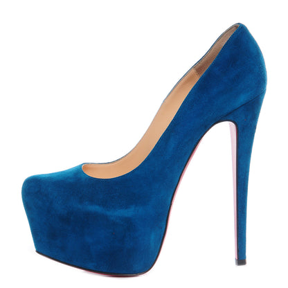 Christian Louboutin Suede Daffodile 160 Pumps 38.5 Peacock 1 of 6