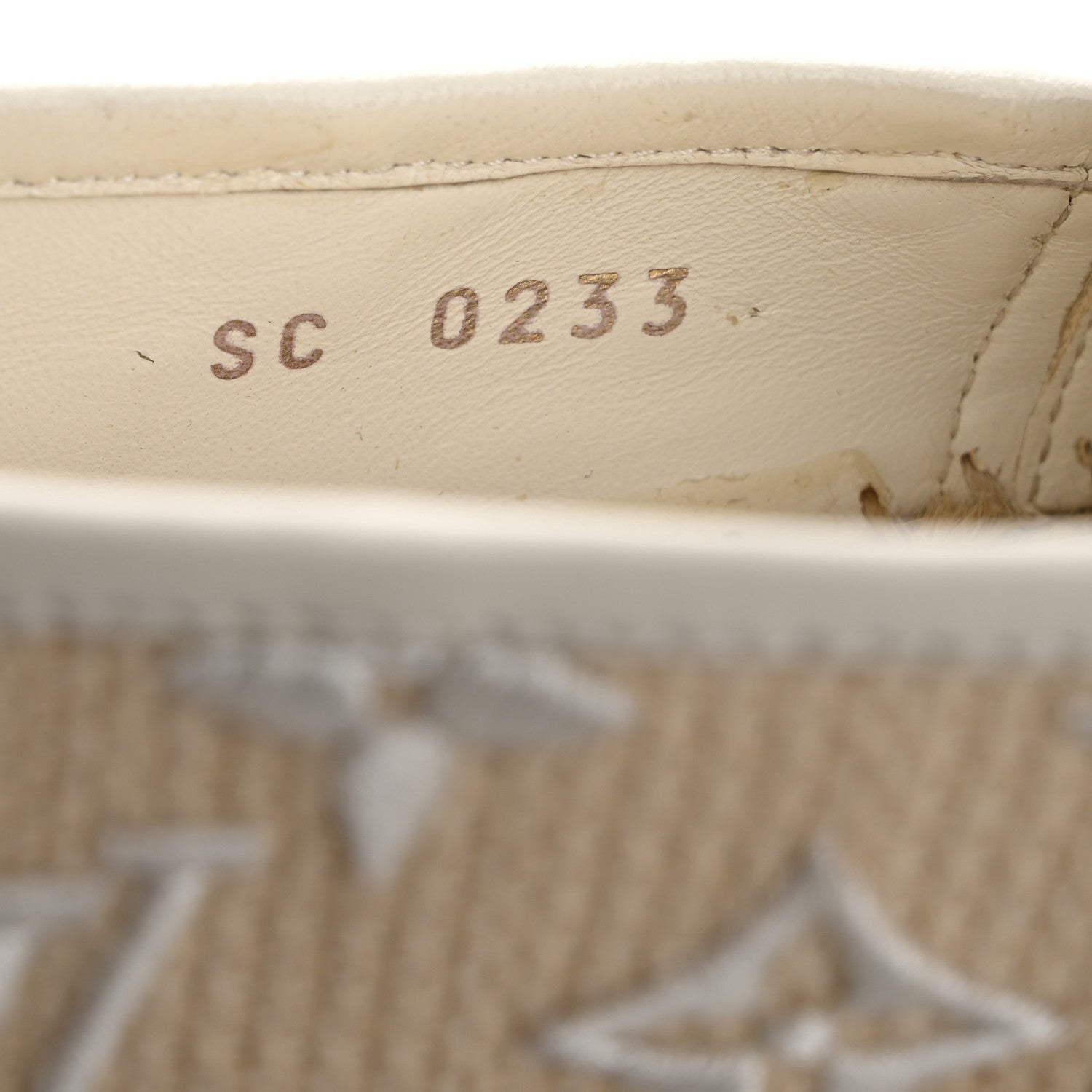 Louis Vuitton Canvas Monogram Starboard Espadrille Flats 37 Beige White 9 of 12