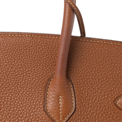 Hermes Taurillon Clemence Birkin 35 Gold 23 of 40