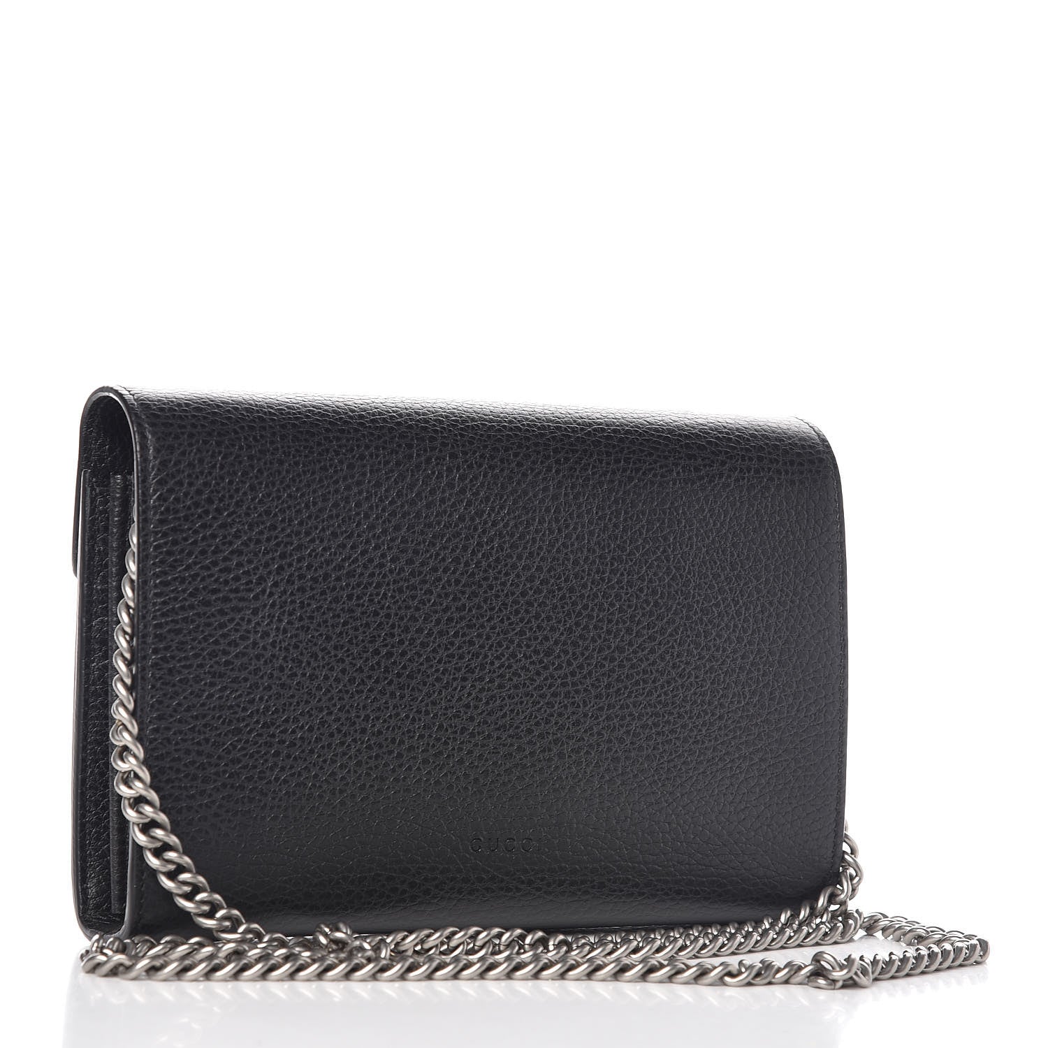 Gucci Calfskin Mini Dionysus Chain Wallet Black 3 of 9