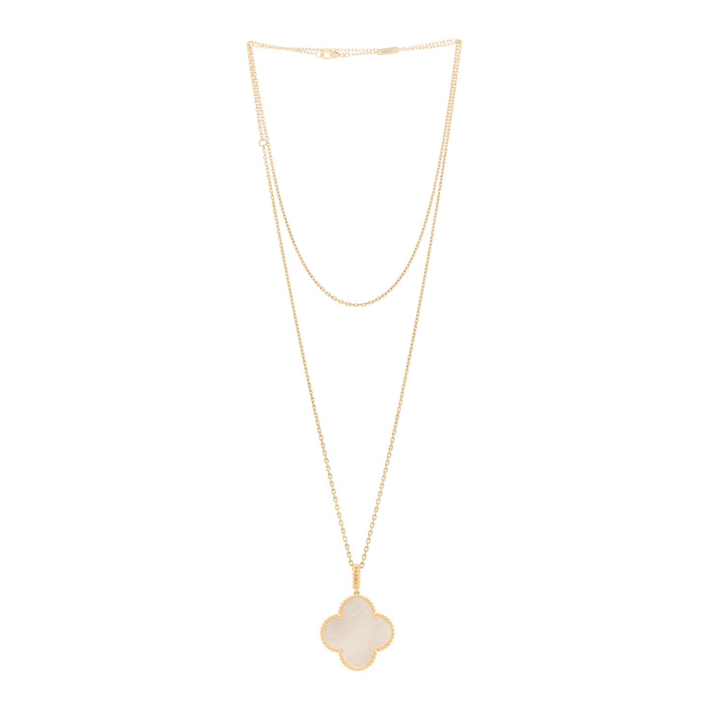 18K Yellow Gold Mother of Pearl Magic Alhambra Long Necklace