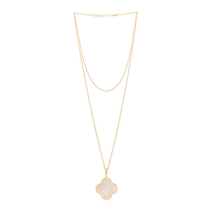Van Cleef & Arpels 18K Yellow Gold Mother of Pearl Magic Alhambra Long Necklace 3 of 8