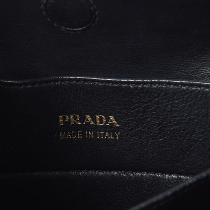 Prada Saffiano Cuir Medium Double Bag Talco Nero Black 6 of 12