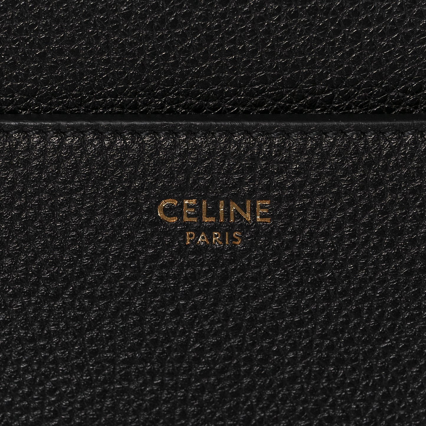 Grained Calfskin Small 16 Top Handle Bag Black