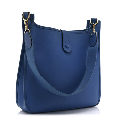 Hermes Courchevel Evelyne GM Bleu France 3 of 11