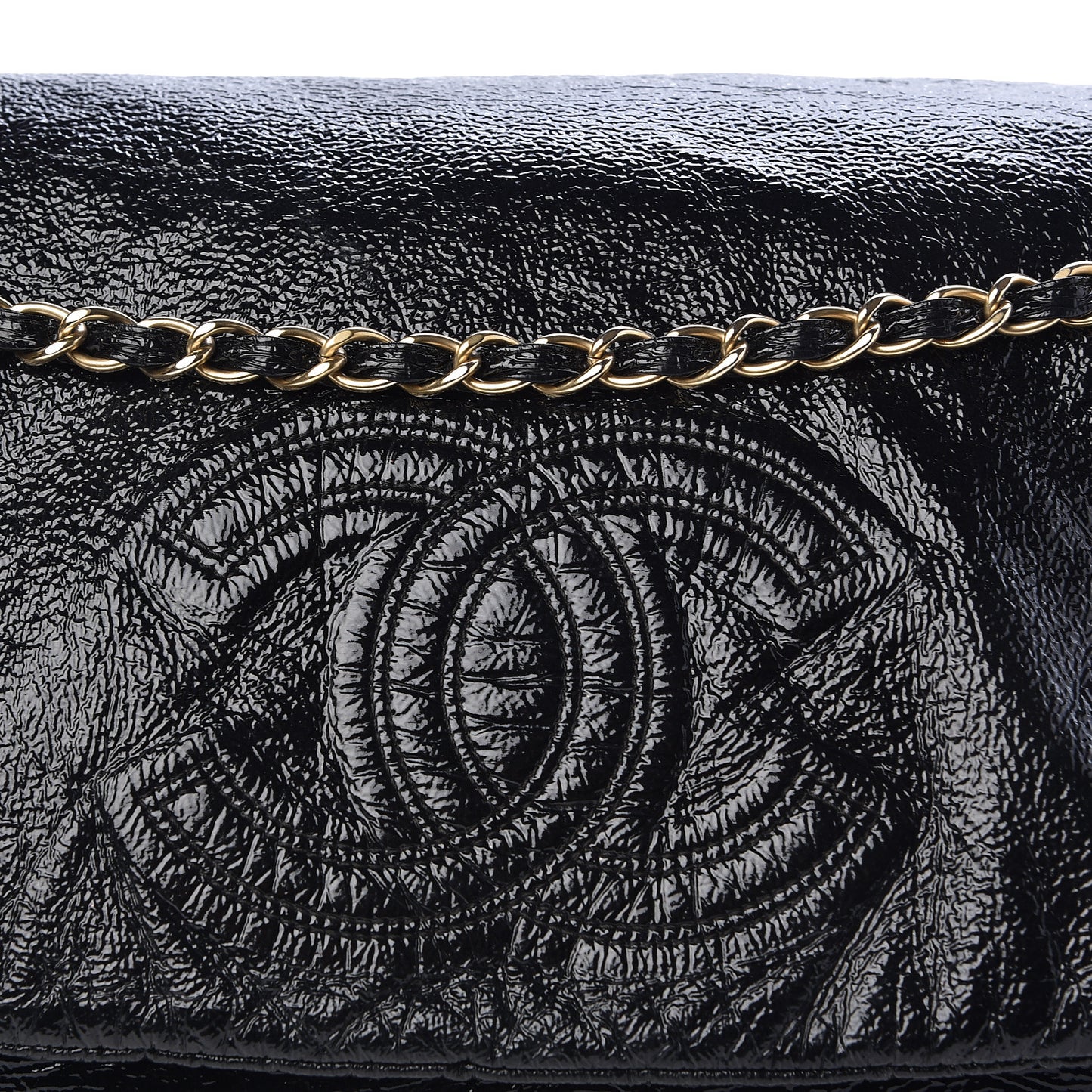 Vinyl XL Rock and Chain Flap Black