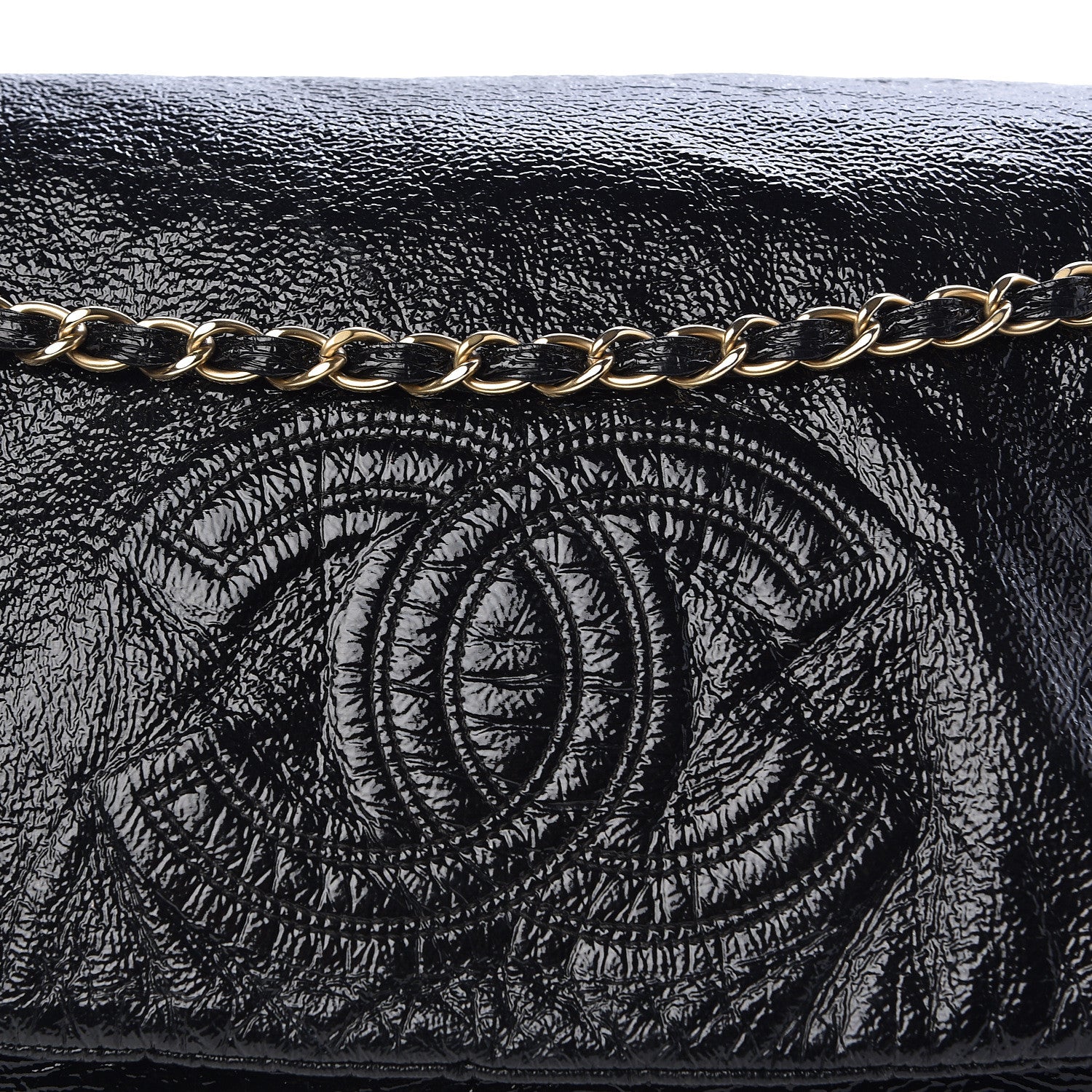 Chanel Vinyl XL Rock and Chain Flap Black 13 of 15