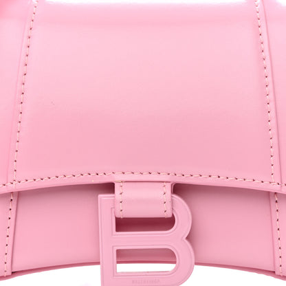 Balenciaga Shiny Box Calfskin Tonal B Hourglass Top Handle Bag XS Candy Pink 9 of 15