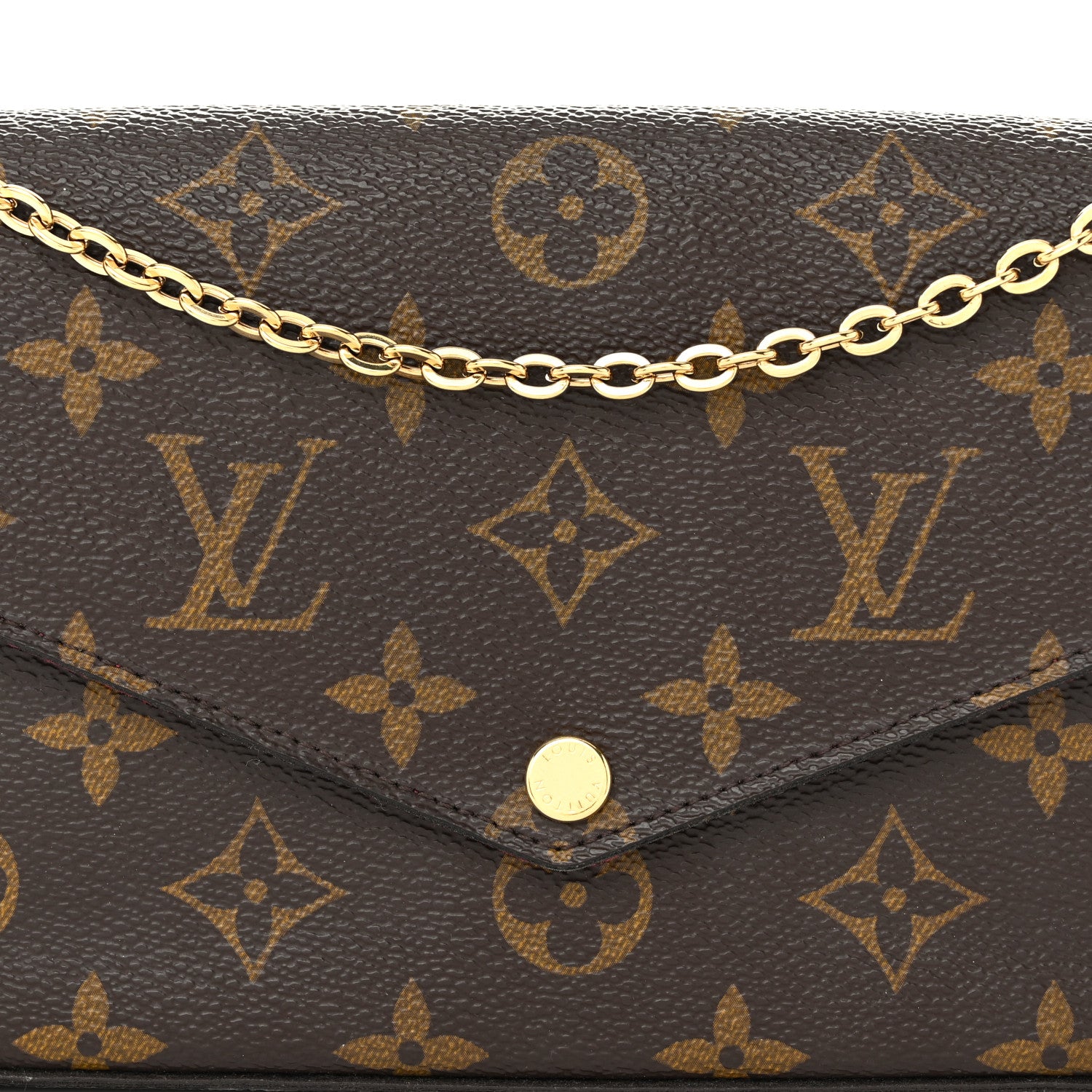 Louis Vuitton Monogram Pochette Felicie Chain Wallet Fuchsia 8 of 11