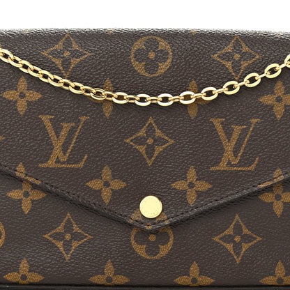 Louis Vuitton Monogram Pochette Felicie Chain Wallet Fuchsia 8 of 11