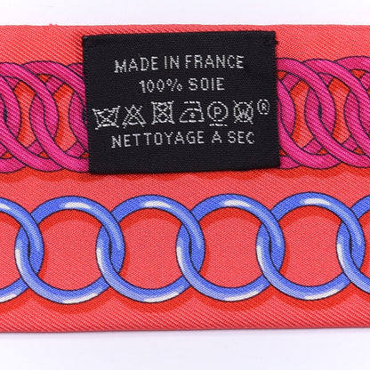 Hermes Silk Maillons Twilly Rouge Indigo Fuchsia 3 of 4