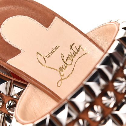 Christian Louboutin Calfskin Tina Goes Mad 55 Slide Sandals 36.5 Cuoio 8 of 10