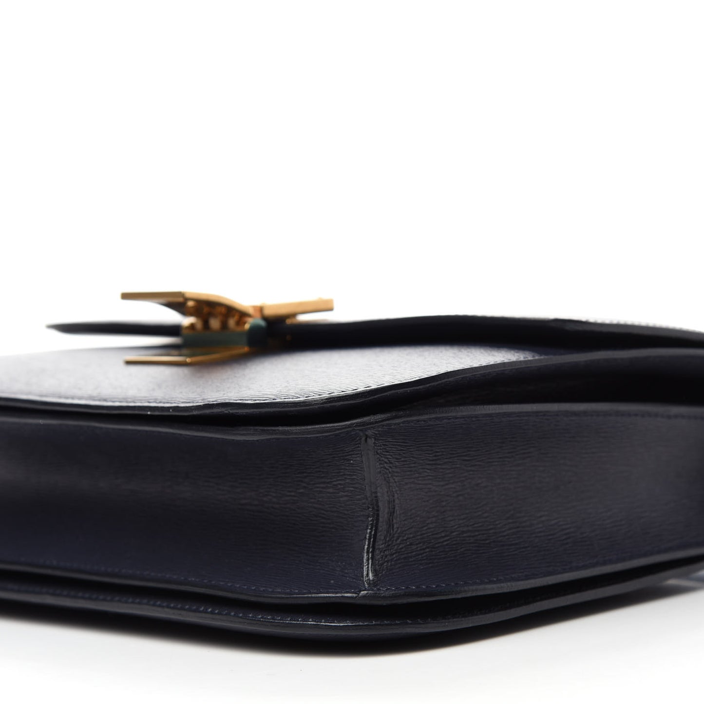 Liege Calfskin Medium Classic Box Flap Bag Dark Blue