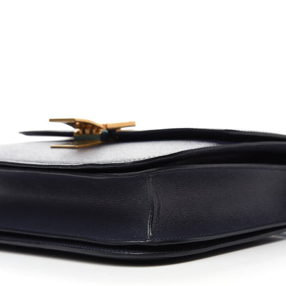 Celine Liege Calfskin Medium Classic Box Flap Bag Dark Blue 7 of 11