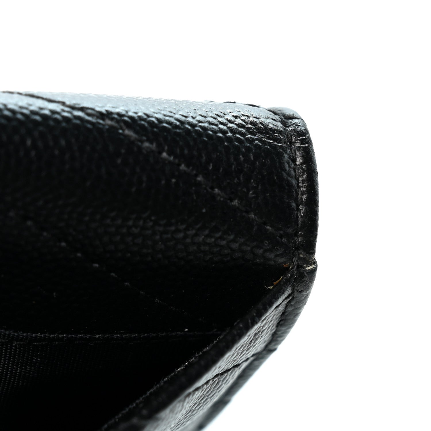 Saint Laurent Grain De Poudre Matelasse Chevron Small Monogram Envelope Wallet Black 9 of 11