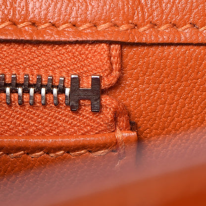 Hermes Shiny Niloticus Crocodile Birkin 25 Orange 14 of 30