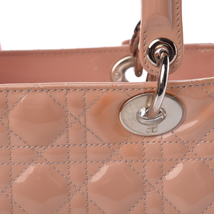 Christian Dior Patent Cannage Medium Lady Dior Beige 15 of 18