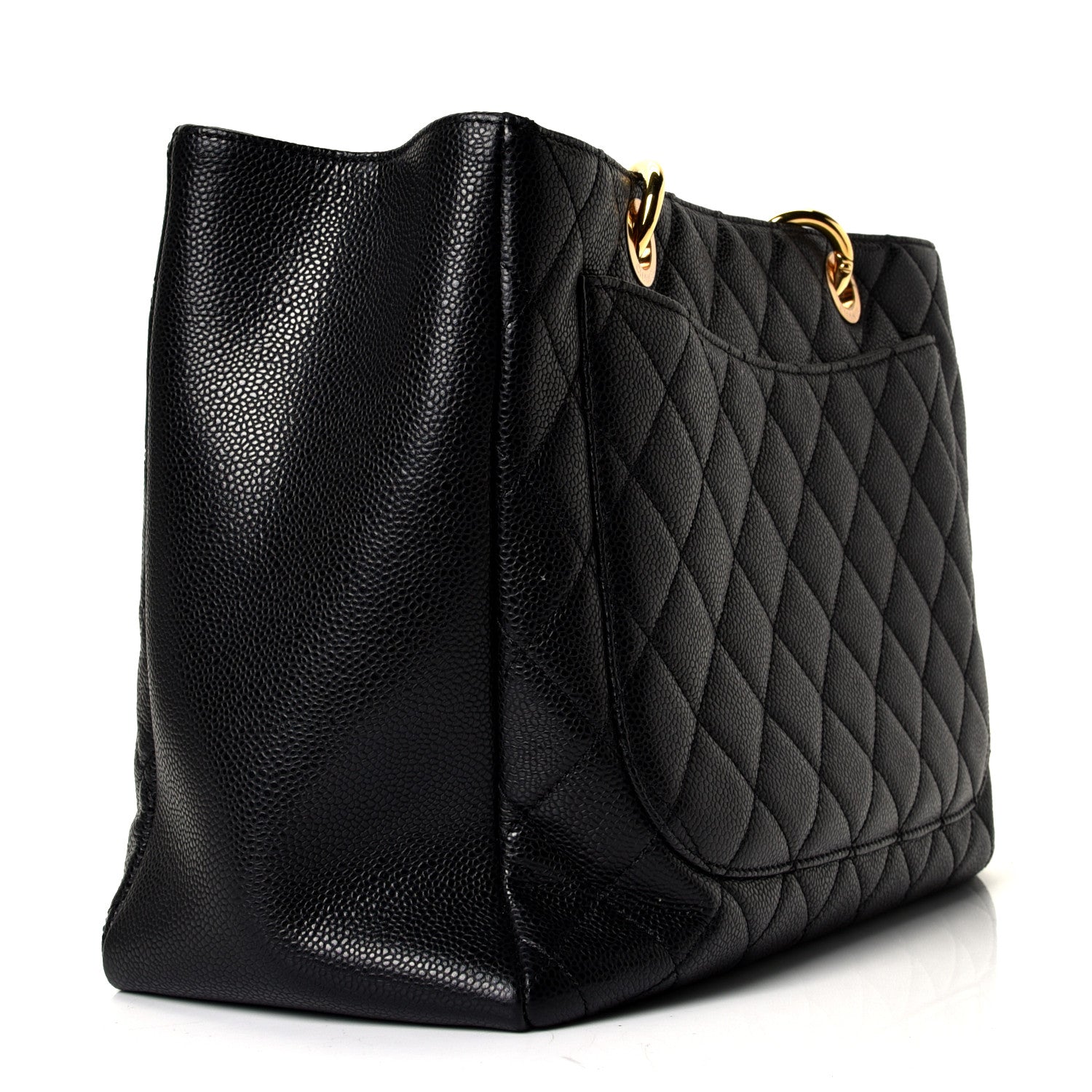 Chanel Caviar Quilted Grand Shopping Tote GST Black 2 of 4