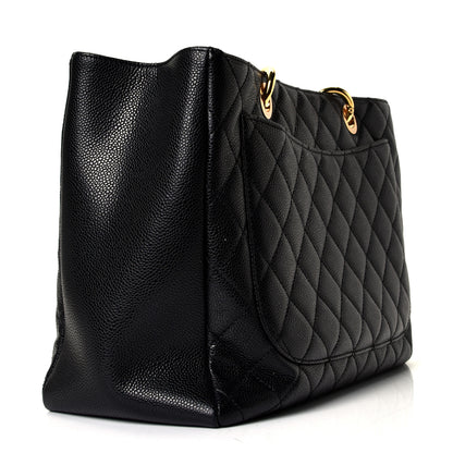 Chanel Caviar Quilted Grand Shopping Tote GST Black 2 of 4