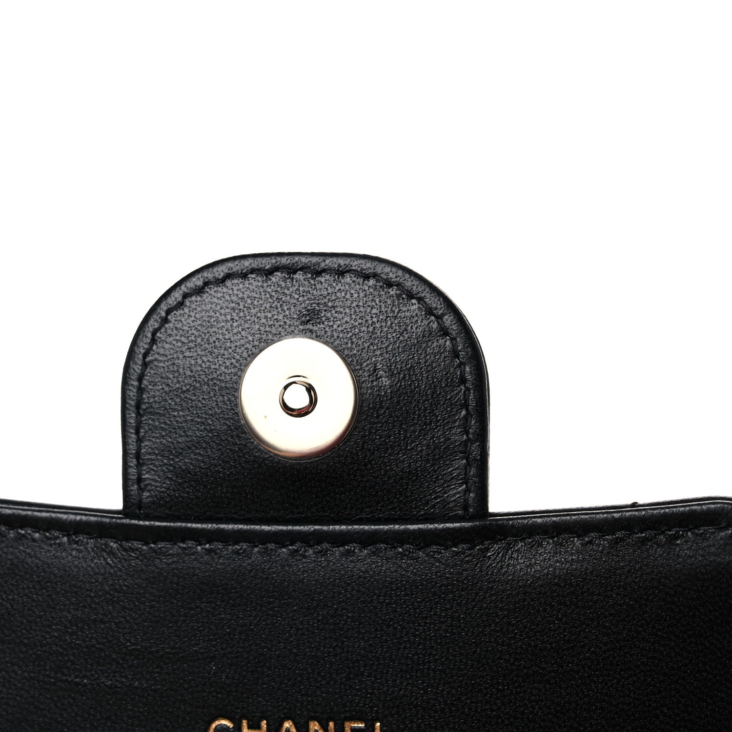 Chanel Lambskin Quilted Elegant Chain Mini Flap Belt Bag Black 11 of 12