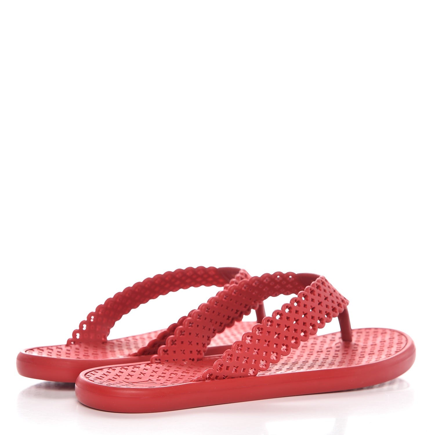 Louis Vuitton Rubber Tatoo Thong Sandals 37 Rouge 12 of 16