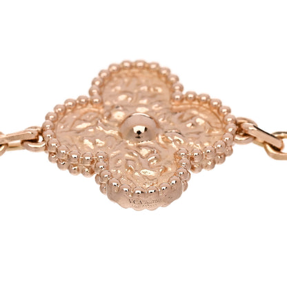 Van Cleef & Arpels 18K Rose Gold 5 Motifs Vintage Alhambra Bracelet 3 of 3
