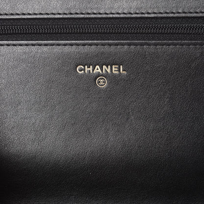 Chanel Caviar Quilted Boy Wallet On Chain WOC Black 6 of 13