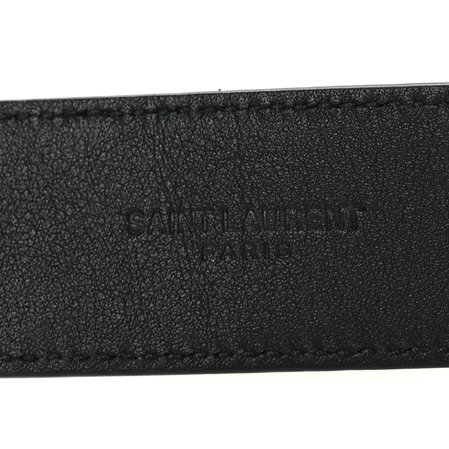 Saint Laurent Suede Calfskin Monogram Square Buckle Belt 90 36 Black 5 of 6