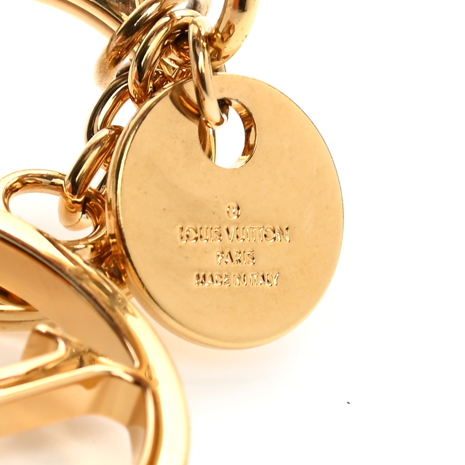 Louis Vuitton LV Circle Bag Charm Key Holder Gold 3 of 5