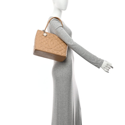 Chanel Caviar Quilted Medallion Tote Beige 2 of 15